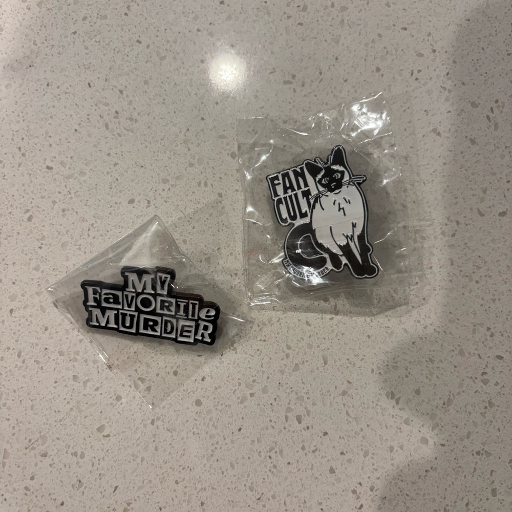 My Favorite Murder and Fan Cult pins